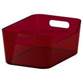 拉提纳尔 瓦瑞拉 盒子（24×17×10.5，白色、红色）【宜家代购】
