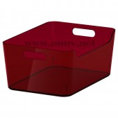 拉提纳尔 瓦瑞拉 盒子（33.5×24×14.5，白色、红色）【宜家代购】