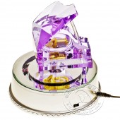 紫水晶钢琴音乐盒（带亮灯旋转底座）